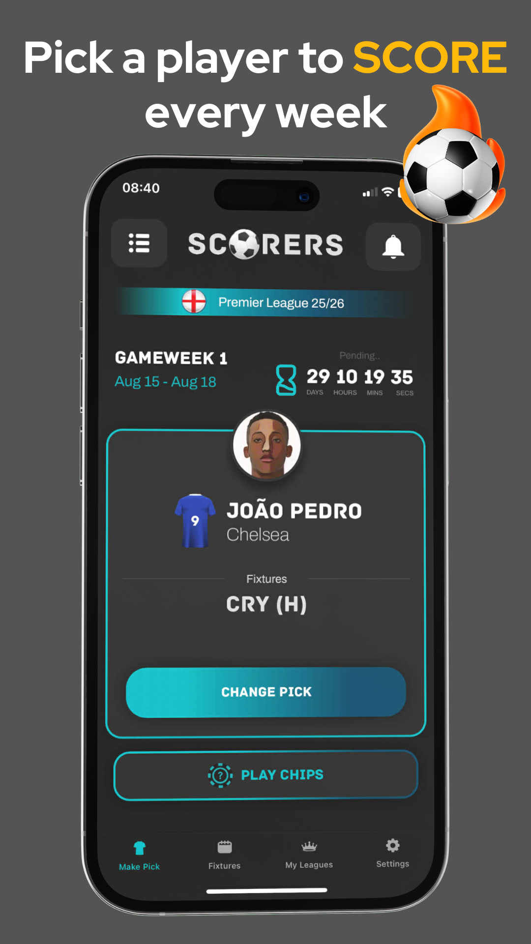 Pick a player to score